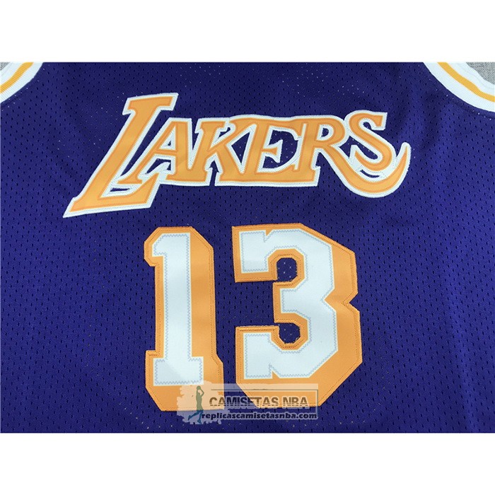 Camiseta Los Angeles Lakers Wilt Chamberlain Mitchell & Ness 1971-72 Violeta